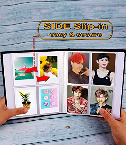 GPIRAL 2x3 Photo Album 208 Vertical Photos - Linen Cover, Compatible with K-pop Photocards, Fujifilm Instax Mini Film 7s 8 9 11, Polaroid Snap/PIC 300, HP Sprocket,Zip Printer, Red - color: Red