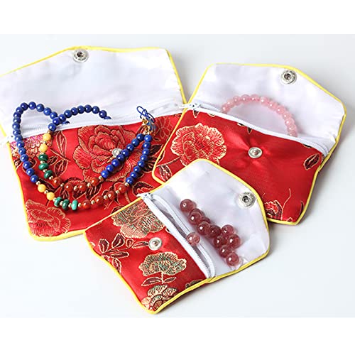 Baitaihem 15 Pack Jewelry Purse Pouch Gift Bags Chinese Silk Style Brocade Embroidered Bag,Multiple Colors(Small) - color: Multiple Colors, size: Small