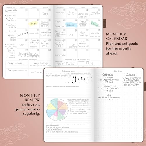 Legend Planner Undated, Weekly & Daily Goal Journal, A5 Dark Brown - color: Dark Brown (Undated), size: A5 (5.5'' x 8.3'')