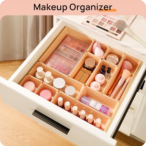 Vtopmart 25 Pack Plastic Drawer Organizers with Anti-slip Rubber Pads - color: Orange