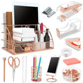 Rose Gold 13PCS Office Desk Organizers Supplies and Accessories - color: Rose Gold