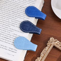 3PCS Vintage Magnetic Leather Bookmark, Leather Magnetic Bookmarks for Women, Magnetic PU Bookmarks Clip Book Accessories, Blue Pattern - style: Blue Pattern