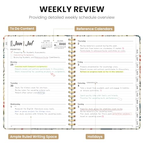ZOTIA Planner 2026-2027 Weekly & Monthly Calendar Planner Jul 2026-Jun 2027 - color: G-Herbs, size: 8.5" x 11"