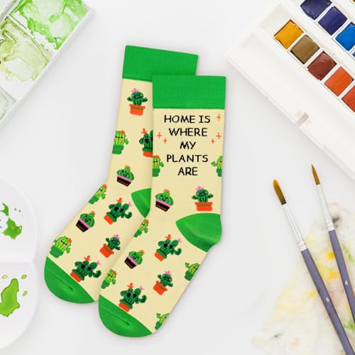 Funny Socks for Women and Teenage Girls, Cute Crazy Unique Novelty Gifts - color: I-plants-3