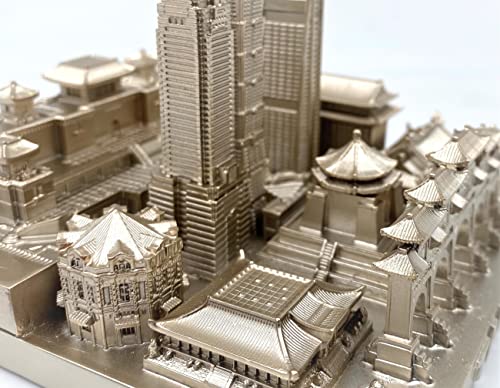 ZIZO Modern The World Landmarks Model Buildings City Skyline Statue for Home Decor for Boy Friends Gold 4" (Taipei) - color: Taipei