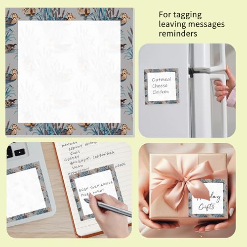 Cute Sticky Notes 3 x 3 in, 2 Pack Self Stick Note Pads with Fun Patterns, Strong Adhesive Memo Pads for Office School Home, 80 Sheets per Pad Cute Ducks - color: Cute Ducks