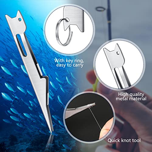 Deekin 3 Pcs Fishing Nail Knot Tying Tool Quick Tie Line Fly Tyer - color: Silver