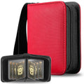 Mini Card Binder, EDUDIIU Small Pokemon Card Binder - color: Red