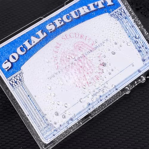 10 Pcs Social Security Card Protector Sleeves, Ultra Clear & Durable Waterproof SSN/New Medicare/Credit Card Holder, Soft ID/Debit/Credit/Index Card Storage Sleeves
