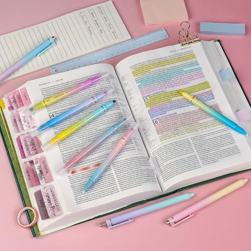 WRITECH Bible Mate Journaling Set: Highlighters & 1.0mm Ballpoint Pens 9ct - color: Multicolor-1.0mm