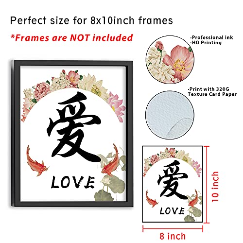 8x10in Chinese Calligraphy Wall Art Decor Prints Unframed Poster Prints