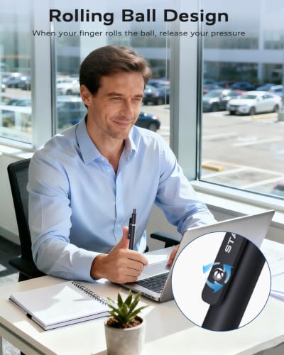 STAGEEK GX3 Black Gel Pens,6Pcs Quick Dry Smooth Writing Pen with 3 Refills - color: Black Gray White