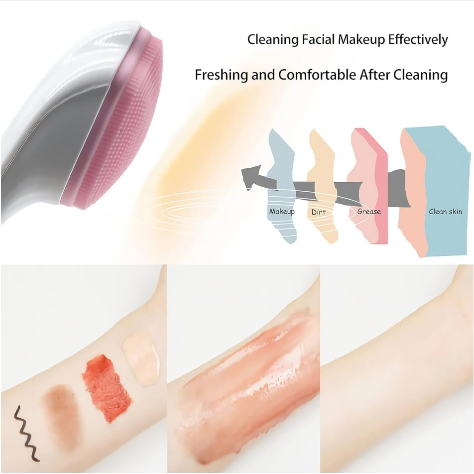 Cat Paw Silicone Face Scrubber Mannual Facial Deep Cleaning Brush Makeup Removal Blackhead Pore Exfoliating Tool - color: Blue