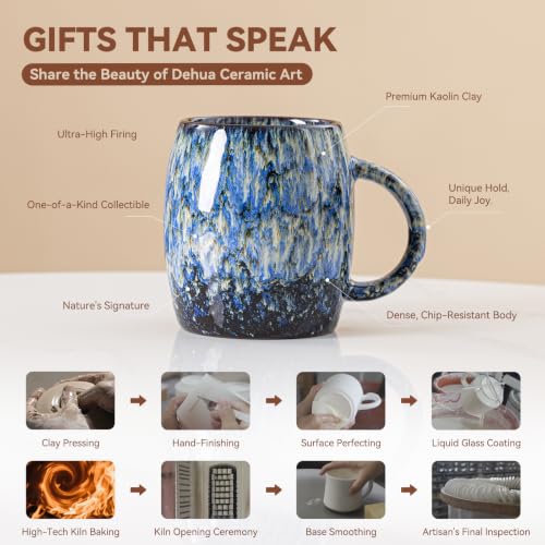 Stormy Coast Ceramic Mug, 14oz Reactive Glaze Mug, Gift for Him, Office - color: 14OZ - Stormy Coast · RESILIENCE