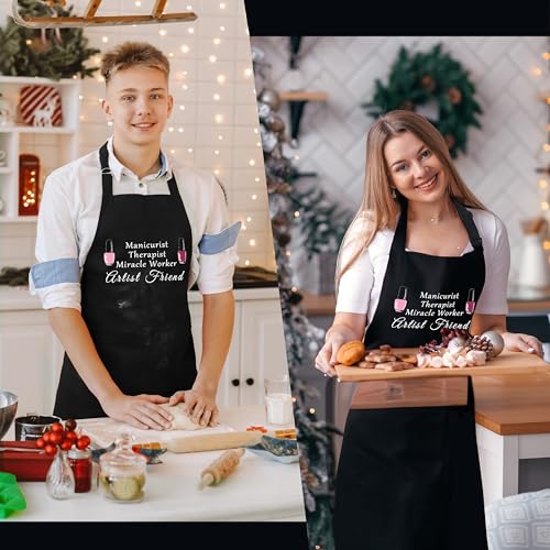 Nail Tech Aprons for Women with Pockets, Gifts for Nail Techs Technicians Artists Manicurists, Peace Love Nails - color: 6 Nail Tech Apron