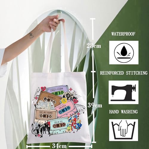 WZMPA Korean Group Fans Tote Bag Concert Fans Gift South Korea Singer Reusable Grocery Bag Concert Merchandise - color: My Name-t