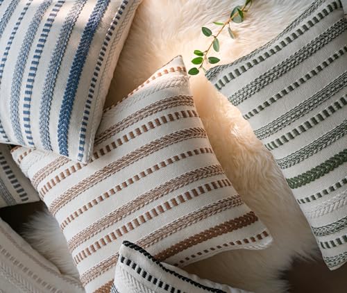 Cethom Brown Fall Rustic Boho Throw Pillow Covers 22x22 Inch Set of 2 - color: Brown, size: 22" x 22" (Pack of 2)