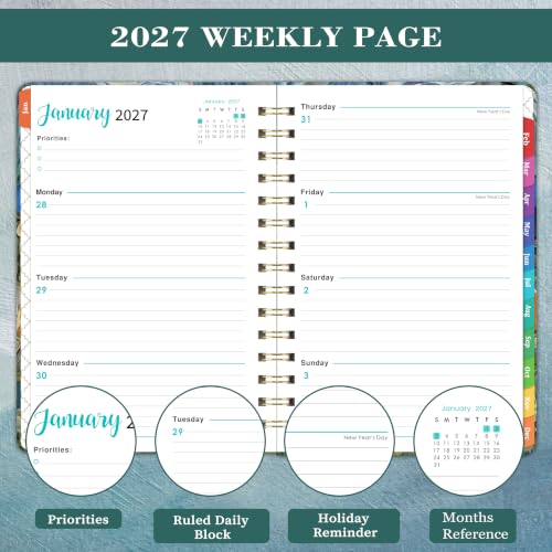 2027 Planner - 2027 Weekly and Monthly Planner, Jan 2027 - Dec 2027, 6"x8"