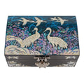 February Mountain Mother of Pearl Small Jewelry Ring Box - Gifts for best friends women, Thank you gifts, mom birthday gifts, Friendship Women Gifts Trinkets Keepsake Treasure box (Blue_Crane) - color: Blue_Crane