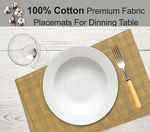 Ruvanti Placemats Set of 6, 100% Cotton Place Mats of 13"x19" – Wet Net - color: Wet Net