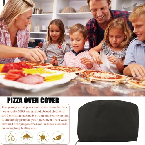 Pizza Oven Cover for Gozney Arc XL, Heavy Duty 600D Waterproof Outdoor Table top Pizza Oven Accessories for Gozney Arc XL Gas Pizza Oven Cover Black - size: 25.8" L x 21.9" W x 13.5" H