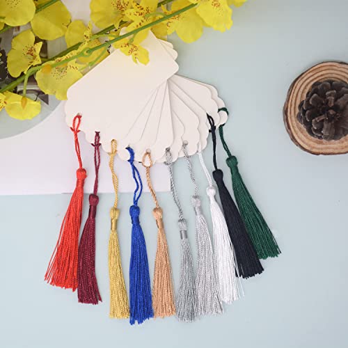 100Pcs 5 Inch Silky Bookmark Tassels for Jewelry, Souvenir(Mixed 2) - color: Mixed2