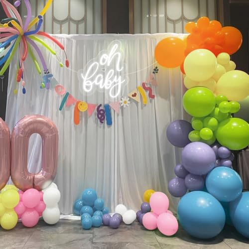 Colorful Rainbow Balloon Arch Kit, Multicolor Birthday Bright Balloons - color: Pastel Rainbow Kit