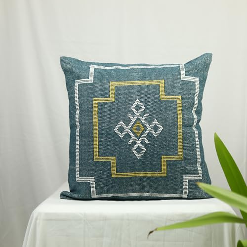Trade Star Handwoven Kilim Cushion Cover Farmhouse Cushion Case Tribal Beautiful Highly Sustainable Sofa Pillow Case Sabra Kilim Pillow Cover for Home Decor 18x18 Inches - color: Pattern -19