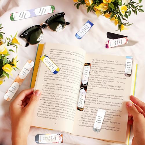 50 Pcs Christian Magnetic Bookmarks, Bible Verse Bookmark - color: Christian Style