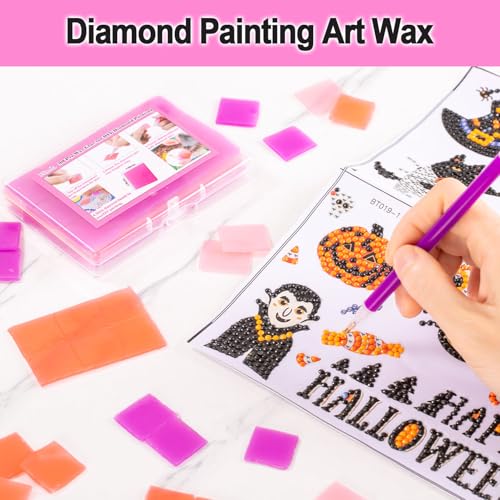 90Pcs Diamond Art Wax: Completes 40+ Diamond Art Projects - Strong Adhesion Smooth Gem Placement - Premium Diamond Dotz Accessories for Family Handicraft Activities & Personal Leisure Time