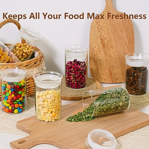 ZENS 15oz Airtight Glass Jars Set of 3, Small Food Container Spice Jars - size: 4-15oz 3Pack