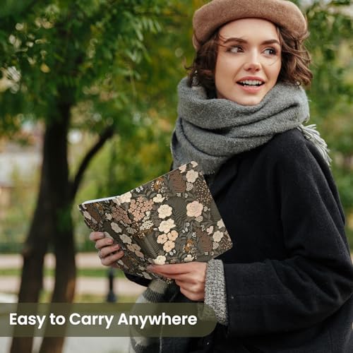 Taja Pretty Lined Journal for Women, Aesthetic Hardcover Leather Journal - color: B-Wild Rose, style: A-Lined