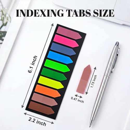 Ericter Arrow Sticky Tabs 1200PCS Writable Repositionable Translucent PET Page Markers Book Tabs Index Flags, Book Annotation Tabs for Notebooks Study Office School Supplies - color: Arrow New, size: 1200