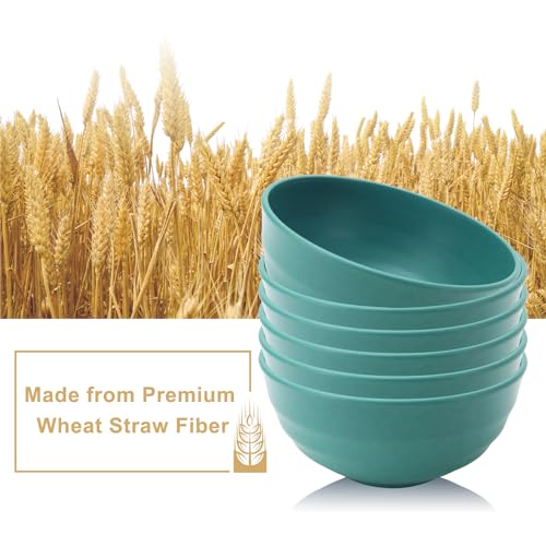 Large Plastic Bowls 60oz, Unbreakable Popcorn Bowls Set of 6(Green) - color: Green, size: 60 Oz