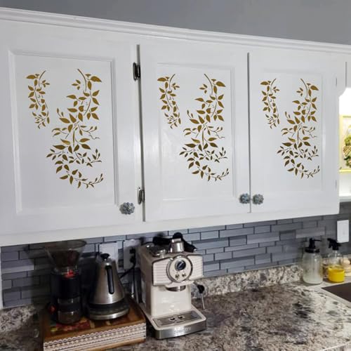 Large Flower Stencils for Walls 11.8inch Hummingbird Dragonfly Stencil - style: Nature