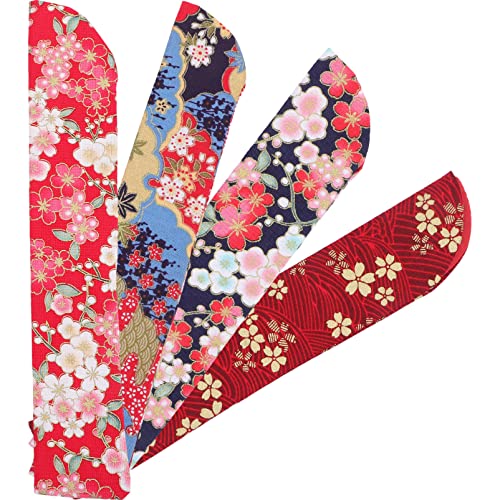 Japanese Fan Cover Silk Folding Hand Fan Sleeve Protective Carrying Case Pouch for Handheld 3.7X0.65 Inch Lightweight Storage Bag