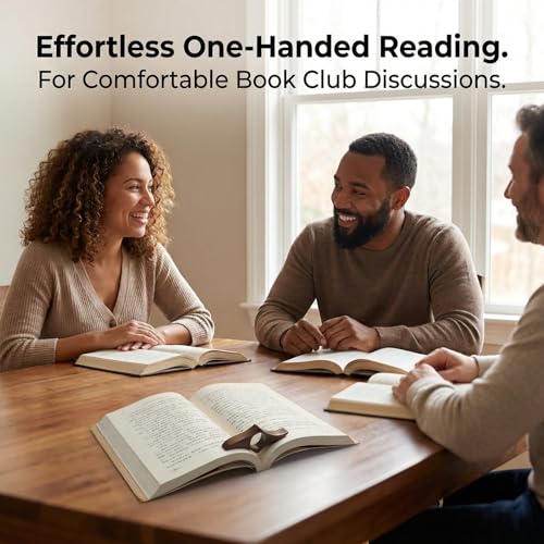1 Pc Wooden Page Holder, Thumb Page Holder, Reading Accessories, Book Clip for Hands-Free Use, Ideal for Book Lovers & Daily Reading(Medium) - size: Medium