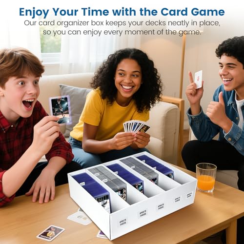 4 Pack Trading Card Storage Box - Holds 800 Top Loaders & 220 One Touch - Cardboard Case with Dividers for Sport Cards (5 Rows) - size: 5 Rows
