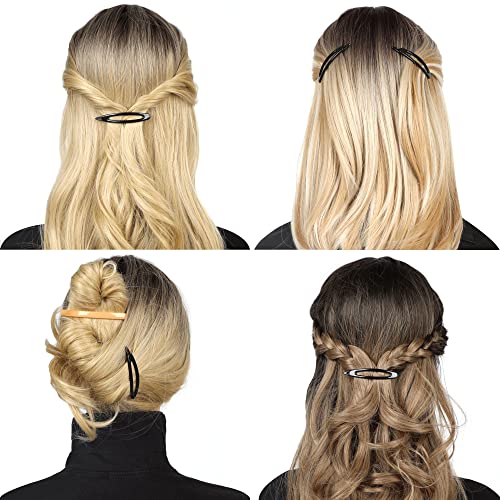 12pcs Hair Barrettes Set for Women and Girls, Hair Clips for Thick Thin Fine Hair, Non-metal Hair Accessories, Non-Slip Grip Handmade Snap Hairpin, BPA Free - color: SN6