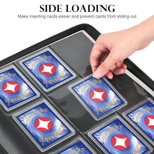 GEAoffice Premium Top Loader Binder Holds 324 Toploaders, Zip Closure, Blue - color: Blue