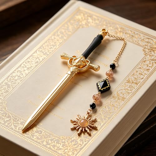 Fantasy Sword Bookmark, Vintage Gothic Page Marker