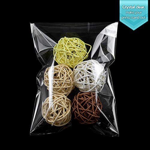 Golden State Art 4x6 Inch Crystal Sealed Clear Plastic Sleeves,100 Pack - size: 4-3/4 x 6-1/2