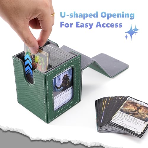 Venssu Dragon Themed MTG Deck Box with Commander Display (Black and Red) - color: Dragon