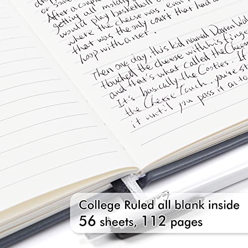 feela 3 Pack Pocket Notebook Journals with 3 Black Pens, A6 Mini Cute Small Journal Notebook Bulk Hardcover College Ruled Notepad with Pen Holder for Office School Supplies, 3.5”x 5.5”, Gray - color: A6 3 Gray