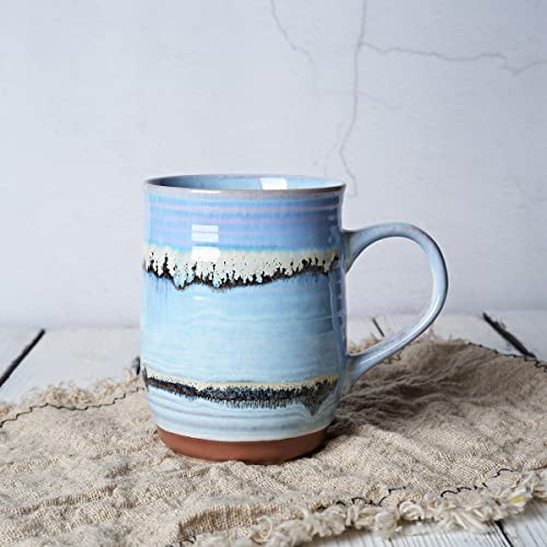 Bosmarlin Extra Large Ceramic Coffee Mug, 23 Oz, Dishwasher and Microwave Safe, Oversized Big Tea Cup for Office and Home (Purple, 1) - color: Purple