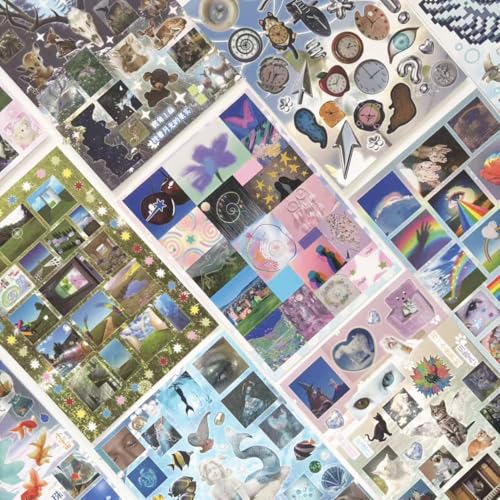 Dreamcore Japanese Sticker Books for Scrapbooking,Japanese Stickers for DIY - color: Winter
