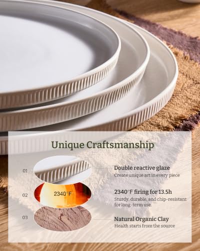 famiware Large Serving Platters Set of 3 Sizes - Oval, Matte White - color: Matte White