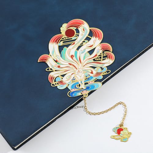 Shan Hai Jing Divine Beasts Bookmark Phoenix Dragon Koi Deer Good Luck Gift - color: Style 6 Gift Boxed