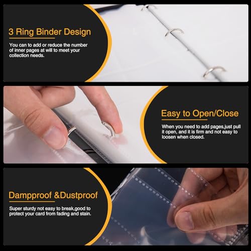Card Binder, 9 Pocket 990 Card for Collectible Trading Card Albums - color: 990-Baseball-1