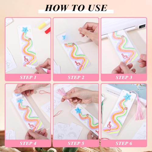 451Pcs DIY Bookmark Making Kit with Laminating Pouches, Tassels, Punch - color: Diy Bookmark Making Kit